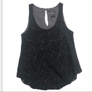 Aritzia Talula Black Lace Scoop Neck Tank Top